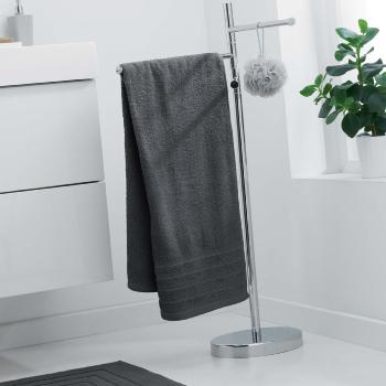 Drap de Douche 70x130cm Uni Anthracite Gris foncé, 100% coton