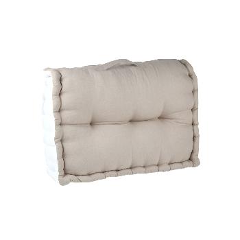 Dossier Palette bicolore, Couleur Lin/Ecru, Coussin 60x40x22cm, 100% Coton