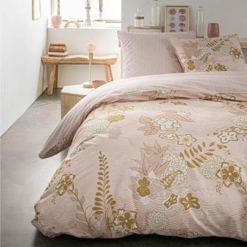 Housse de couette Printania, Rose/Or, Adulte, 220x240cm, 2 personnes, 100% Coton