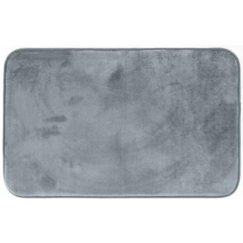 Tapis Flanelle tout doux, aspect velours, Gris, 50x80cm, 100% Polyester