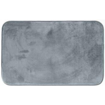 Tapis Flanelle tout doux, aspect velours, Gris, 50x80cm, 100% Polyester