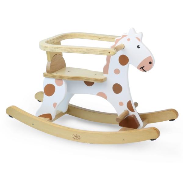 Cheval à Bascule pour enfant, en bois, Arceau amovible, 70x26x46cm