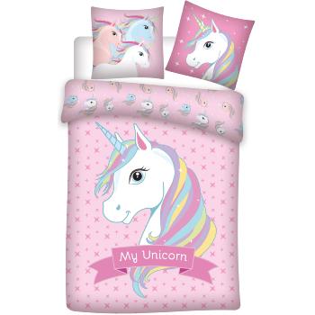 Housse de couette My Unicorn, Rose, Enfant, 140x200cm, 1 personne, 100% Microfibre de qualité