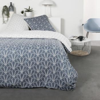 Housse de couette Semillas, Thème Tendance, Réversible, Gris-bleu, Adulte, 240x260cm, 2 personnes, 100% Coton Flanelle