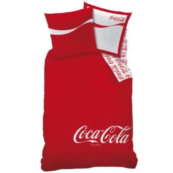 Housse de couette Coca-Cola Denim, Rouge, 140x200cm, 1 personne, 100% Coton