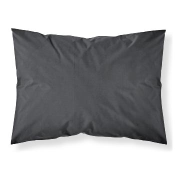 Taie d'oreiller unie, Noir Réglisse, 50x70cm, 100% Coton