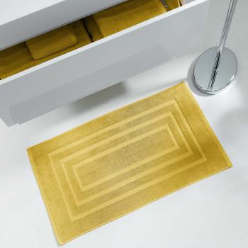 Tapis de sortie de Bain 50x85cm Uni Jaune Miel