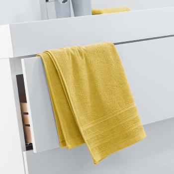 Serviette de toilette 50x90cm Unie Jaune Miel