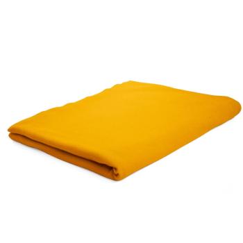 Drap plat Jaune Safran, 240x300cm, 2 personnes, 100% Coton 57 fils, Doux et rsistant