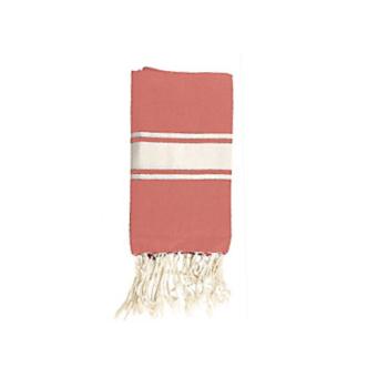 Fouta de plage Papaye, Gamme Hippie Chik, Orange, 100x190cm, 100% Coton, Douce et lgre