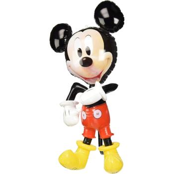 Ballon Mickey anniversaire, Grand personnage 52cm, Noir/Rouge, dès 3 ans, personnage à gonfler