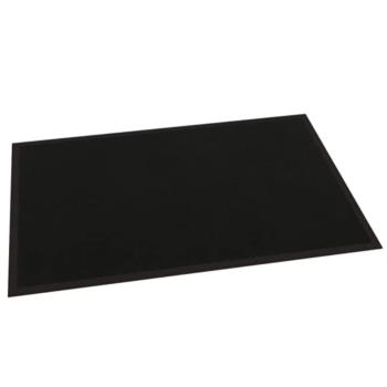 Tapis d'entrée XL rectangle Telio, Anti-poussière, Noir, 80x120cm, Polyester/PVC, Intérieur/Extérieur, Antidérapant