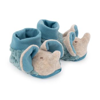 Chaussons bébé, Sous mon Baobab, Bleu, 0 à 6 mois, Coton