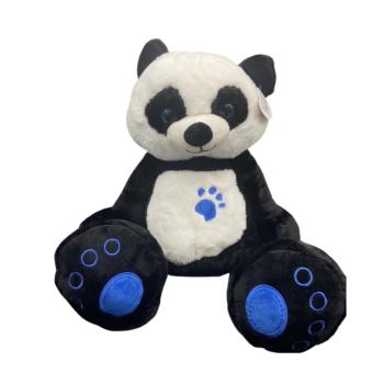 Peluche Panda géant, Noir, 67 x 37 x 30 cm (hxLxl), Polyester