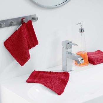 Lot de 2 Gants de toilette 15x21cm Rouge