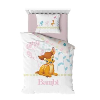 Housse de couette Disney baby Bambi, Multicolore, 100x140cm, Lit bébé, 100% Coton