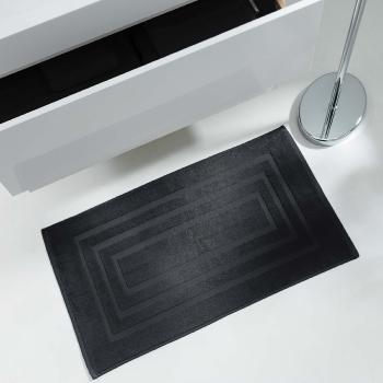 Tapis de sortie de Bain 50x85cm Uni Noir