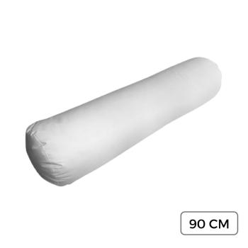 Traversin Coton 57 fils, Blanc, 700gr/m², Moelleux, Fibre creuse recyclée, 90cm