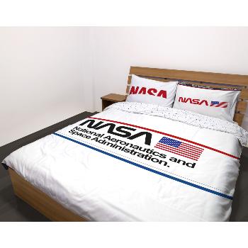 Housse de couette Nasa Chic, Blanc, Adulte, 200x200cm, 100% Coton