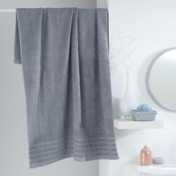 Drap de Bain 90x150cm Uni Gris clair, 100% coton