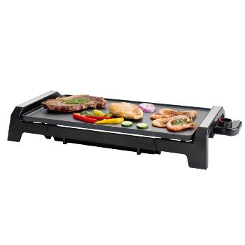 Plancha électrique XL, Grande surface de cuisson, 6 à 8 personnes, Noir, 2200W