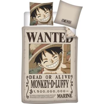 Housse de couette One Piece Wanted, Beige, 140x200cm, 1 personne, 100% Microfibre de qualité