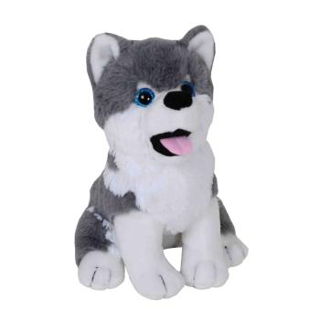 Peluche Husky, Gris, 25 x 24 x 18 cm (hxLxl), Polyester