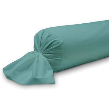 Taie de traversin unie, Turquoise/Diabolo Menthe, 45x185cm, 100% Coton