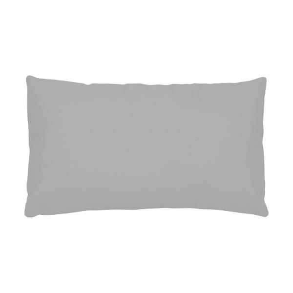 Taie d'oreiller unie, 50x70cm, Perle/Gris clair, 100% Coton 57 fils, Oeko-Tex