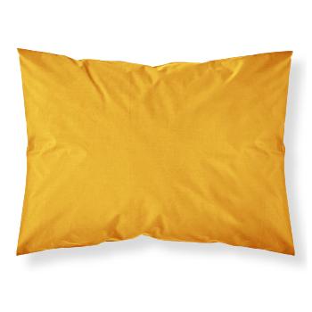 Taie d'oreiller unie, Jaune Safran, 50x70cm, 100% Coton