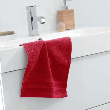 Serviette invit 30x50cm Unie Rouge