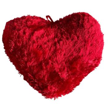 Coeur en peluche, I love you, Rouge, 45cm, Toucher agréable et tout doux, 100% polyester 