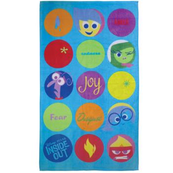 Drap de plage ou de bain, Disney Vice Versa Emotions, 70x120cm, 100% Coton