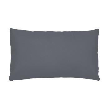 Taie d'oreiller unie, 50x70cm, Couleur Anthracite, 100% Coton 57 fils, Oeko-Tex