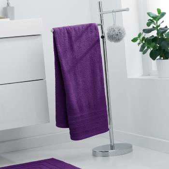 Drap de Douche 70x130cm Uni Prune, 100% coton