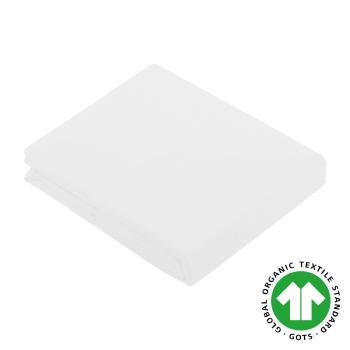 Drap plat uni 240x300cm, 2 personnes, Blanc, Coton Bio, Oeko-Tex