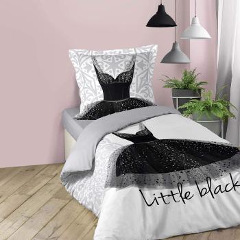 Housse de couette Little Black Dress, Noir/Blanc, 140x200cm, 1 personne, 100% Coton