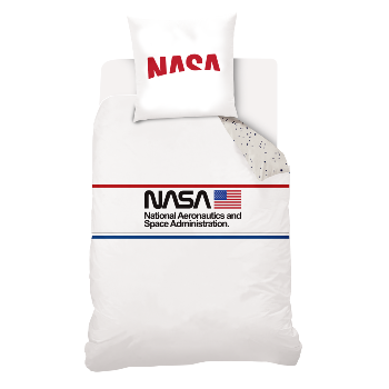 Housse de couette Nasa Chic, Blanc, Enfant, 140x200cm, 1 personne, 100% Coton