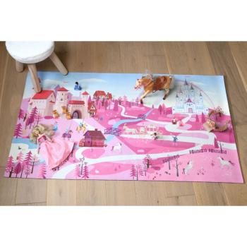 Tapis de jeu Féerique, Antidéparant, Rose, 80x150cm, 91% Caoutchouc - 8% Polyester