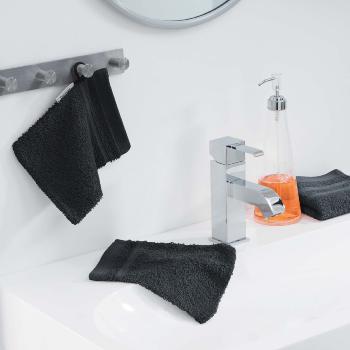 Lot de 2 Gants de toilette 15x21cm Noir