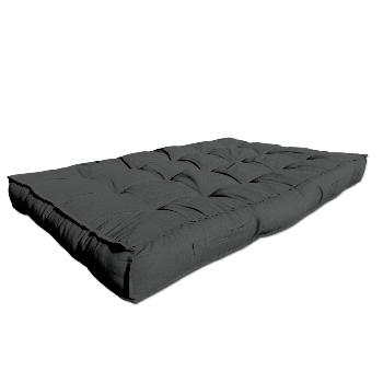 Matelas pour Palette Gris fonc/Fusain, Spirit Garden, Uni, 120x80x15cm, 100% Coton, Oeko-Tex