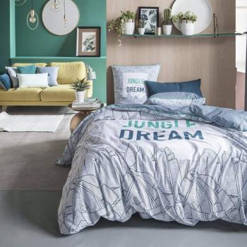 Housse de couette Jungle Dream Bleu/Vert, 240x260cm, 2 personnes, 100% Coton