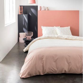 Housse de couette Losencia Graphic, Rose pastel, Adulte, 220x240cm, 2 personnes, 100% Coton, Oeko-Tex