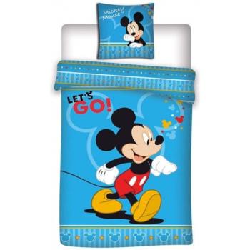 Housse de couette Mickey GO, Bleu, Enfant, 140x200cm, 1 personne, 100% Microfibre