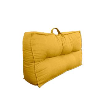 Dossier Palette, Couleur Jaune Ocre, Coussin 60x40cm, 100% Coton, Oeko-Tex