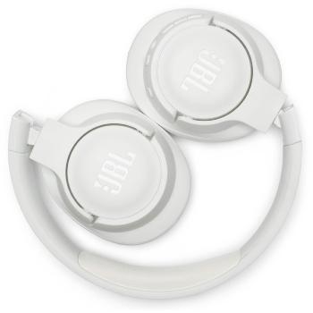 JBL Casque supra-aural sans fil à réduction de bruit active, Pure Bass, Autonomie 15h, Bluetooth, Blanc