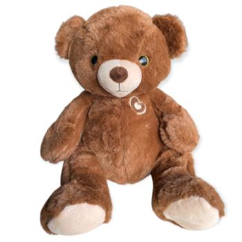 Peluche Nounours brun, Marron, 28cm, Toucher agrable et tout doux, 100% polyester 