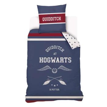 Housse de couette Harry Potter Quidditch, Bleu, 140x200cm, Enfant, 100% Coton