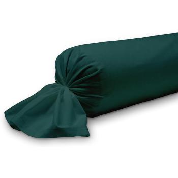 Taie de traversin unie, Vert meraude, 45x185cm, 100% Coton