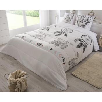 Couette imprimée Attrape-rêve Black & White, 220x240cm, 2 personnes, 550gr/m² chaude, Toucher peau de pêche, 100% Microfibre